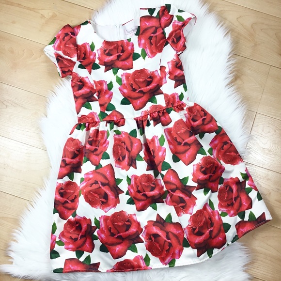 Halabaloo Other - KIDS: Floral Rose Fit and Flare Dress